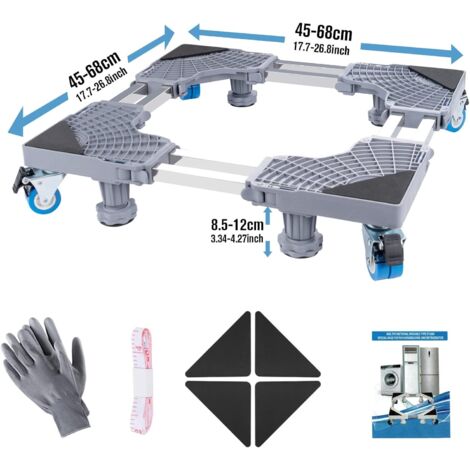 Socle De Machine à Laver 62.5x54.5x32.5cm Socle Pour Machine à Laver
