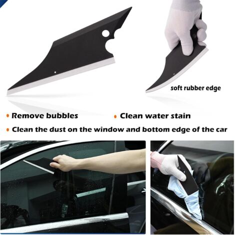 Kit D'outils D'emballage Voiture - Raclette, Grattoir Et Couteau Pour Vinyle - Neuf