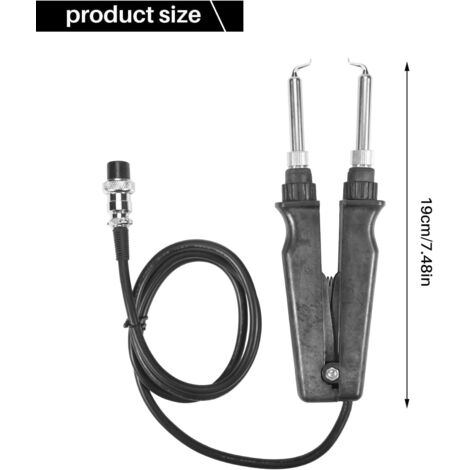 Outil Soudure électronique 19 Cm Eosnow Poignée De Fer à Souder, Outils De Soudage De Remplacement De Station De Prise à 6 Trous 19cm 60W DC 26V SBK907B Poignée Soudure 60W 26V DC