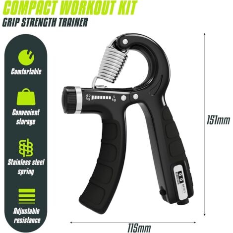 Renforceur De Poigne Iron Grip - Niveau Medium - Set Avec Pince - Neuf Pour Musculation Avant-bras