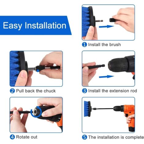Lot De 6 Brosses à Alésage En Acier Inoxydable – Tige 1/4'' – Pour Nettoyage, Polissage, Décapage – NEUF