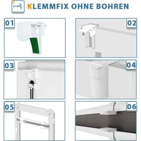 Lot De 8 Clips Transparents Pour Stores Plissés En Papier - Fixation Facile Et Discrète Pour Installation Temporaire De Fenêtres