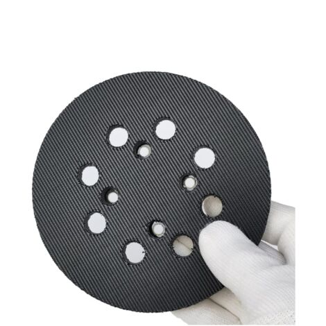Plateau De Support Velcro HobbyPower24 Pour Ponceuse Excentrique 125mm Filetage M8 - Caoutchouc Mousse