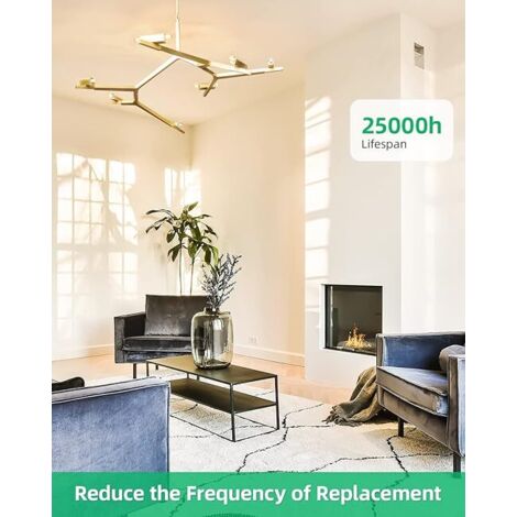 Lot De 6 Ampoules LED G9 4W - Équivalent 30W Halogène, Blanc Chaud 3000K, Non Variateur, Angle 360°, Pour Lustre