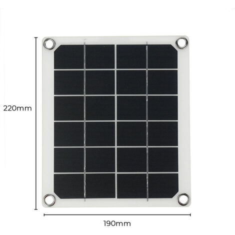 Chargeur de panneau solaire USB 3W 5V, en polysili... - Grandado