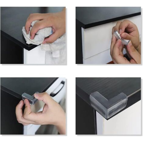 4pcs Coin de Table Protection Bébé Protection Angle Protecteur Mousse Meuble
