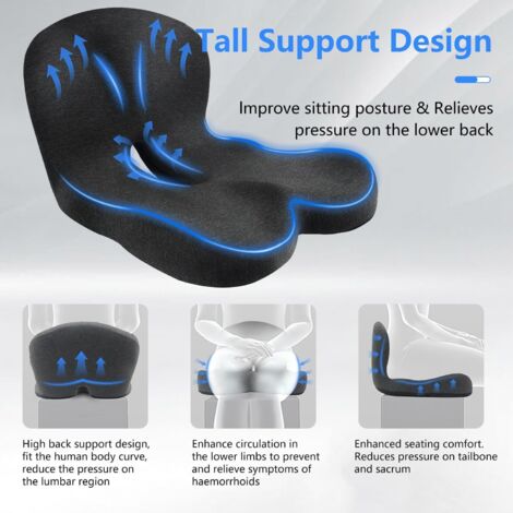 Ajiteogy Coussin Chaise, Coussin pour Coccyx, Coussin de Fesses Ajiteogy Coussin Chaise, Coussin pour Coccyx, Coussin de Fesses