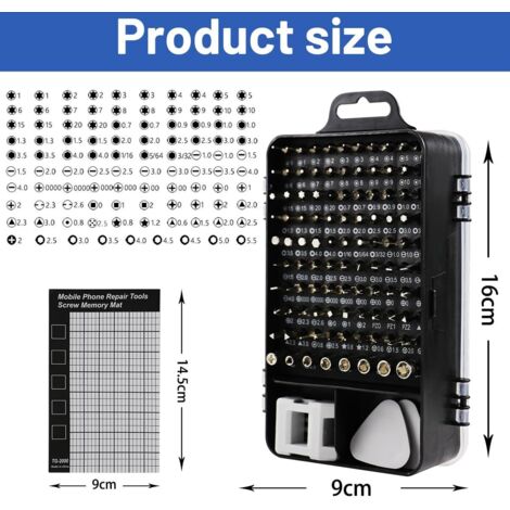 Coffret d'outils de précision 128 en 1 pour mécaniciens - Jeu de tournevis - Pour la