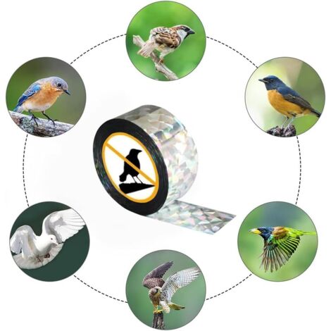 Rubans Anti-oiseaux, Réfléchissants Double Face Avec Bande Holographique, Pour Effrayer Les