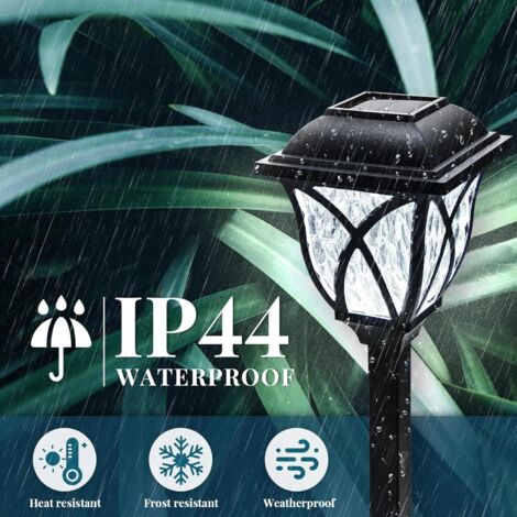 Lampes solaires de jardin d'extérieur, étanches, lot de 6 lampes LED ...
