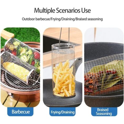 Acheter Grill de cuisson pour Barbecue en acier inoxydable, rond de remplacement de 20cm