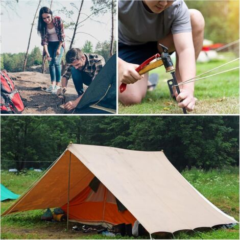 Piquets De Tente Avec Crochet - Piquets De Camping Résistants À La Rouille - Piquets De Jardin