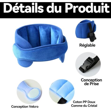 Oreiller Voiture Rotatif 360° - Cale Tête Enfant Et Adulte Avec Mousse Mémoire De Forme, Appuie-Tête Confortable Pour Voyage