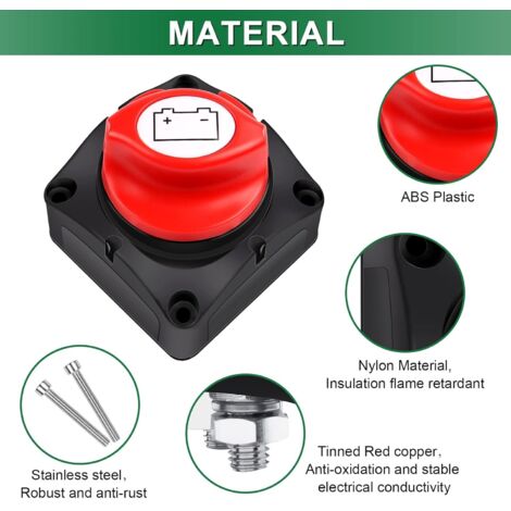 Interrupteur De Coupure De Batterie Pour Bateau – 12V/24V, Bornes Cuivre, Coupe-circuit