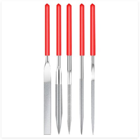 Lot de 10 limes aiguilles diamantées de 100 mm - Lot de petites