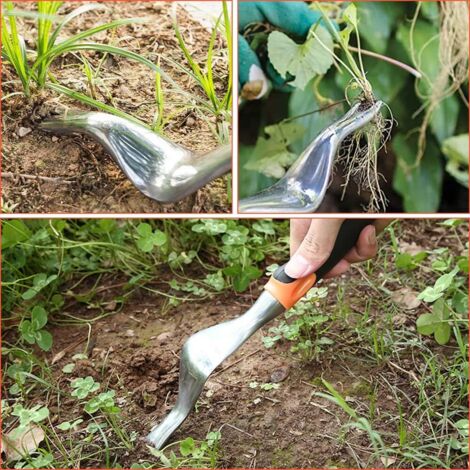 Arrache-mauvaise Herbe Manuel – Acier Inoxydable – Multifonction Pour Jardinage