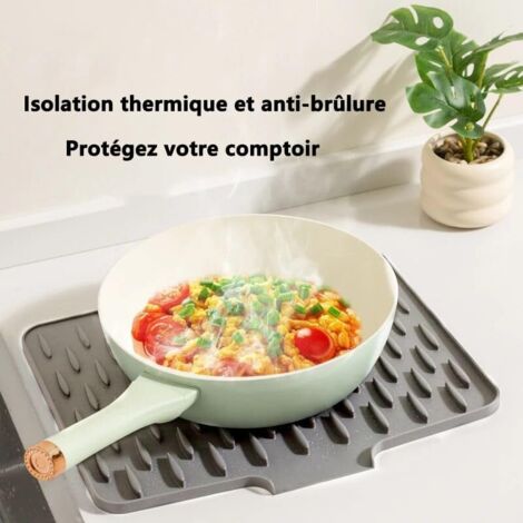 Tapis égouttoir Vaisselle En Silicone - Antidérapant, Drainage Incliné, Lavable - Pour évier, Plan De Travail, Séchage Rapide
