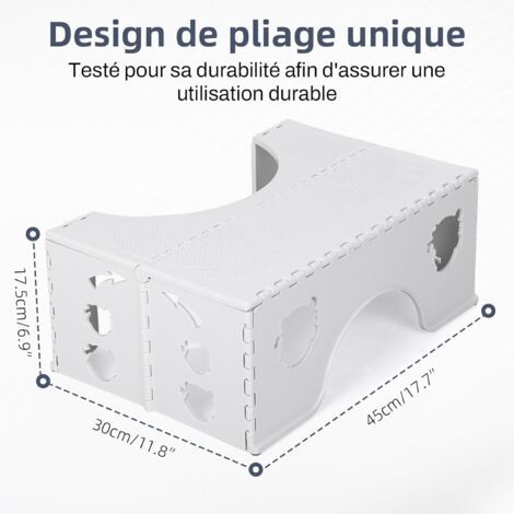 Tabouret WC Pliable En Bois Pour Adultes, Tabouret De