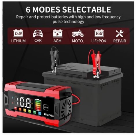 Chargeur De Batterie Voiture 12v HTRC 10A -24V, Chargeur Batterie Moto Chargeur Batterie Lithium