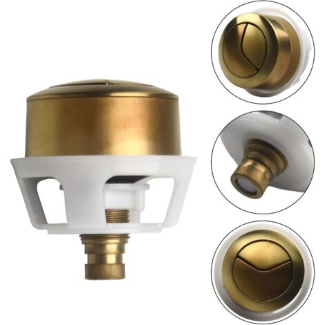 Ancable Bouton Chasse D'Eau Tête Ronde Noir 38mm - Remplacement Universel WC Salle De Bain