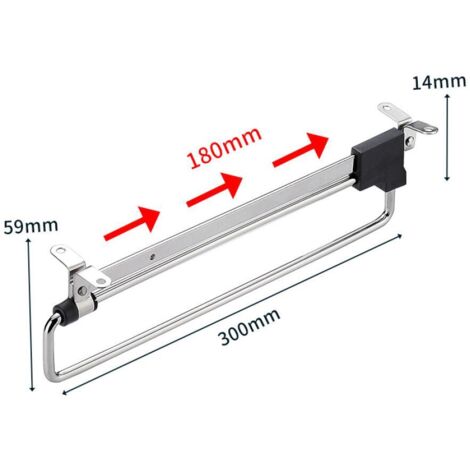 Mprofi MT 2X Porte Cintre Coulissant 500mm - Tringle Télescopique Extensible Penderie