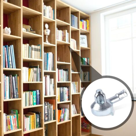 16 Pièces 5mm Chevilles De Support D'Étagère,support Etagere Murale Taquet Etagere En Forme De L Metal Pour Meuble Armoire Placard 99003005