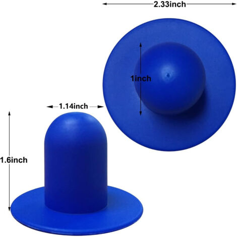 Lot De 10 Bouchons De Pompe Filtre Piscine Étendus Bleus - Compatibles Lay Z Spa Et Piscines Intex Similaires