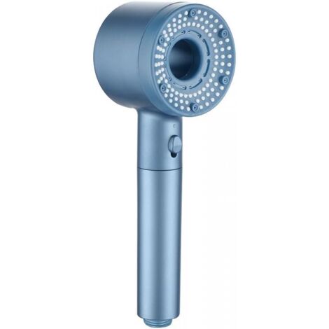 Pommeau de douche à main haute pression avec buse anti-obstruction, 5 modes, bleu ciel (1/4)