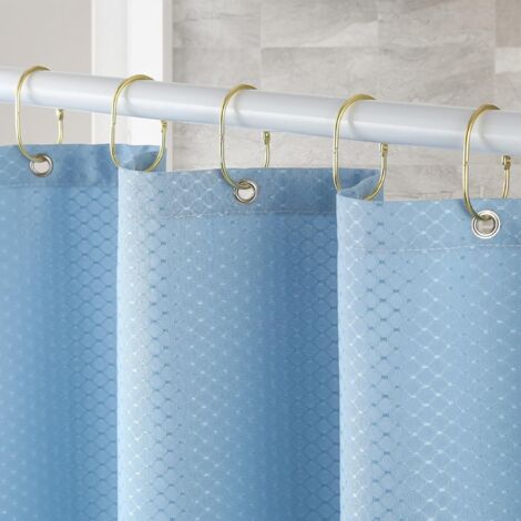 Lot De 12 Crochets Anneaux Rideau De Douche En Acier Inoxydable - Glisse Facile, Antirouille