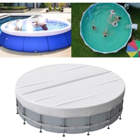 Housse De Protection Carrée Pour Spa/piscine Hors Sol 231x231x30 Cm - Polyester étanche Avec Cordon De Serrage - Bleue - 9