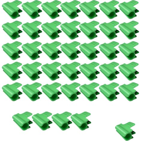 Lot de 40 clips pour serre de jardin, clips pour tube d'ombrage, filet de jardin, accessoires pour toile d'ombrage (11 mm) (1/5)