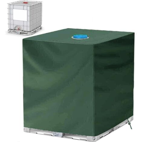 Housse de protection imperméable pour réservoir IBC, tissu Oxford avec protection UV, vert, 120 x 100 x 116 cm (1/5)