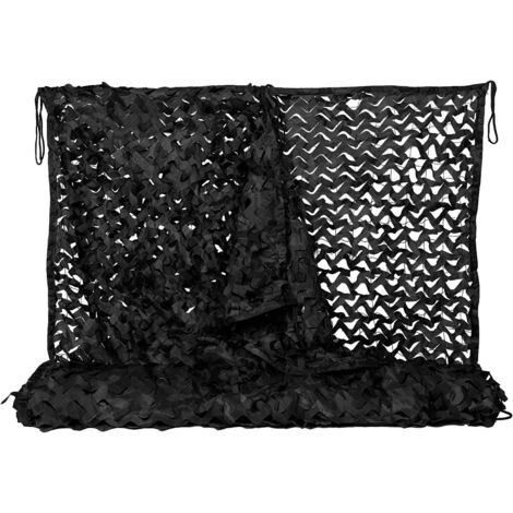 Filet de camouflage intérieur et extérieur, filet pare-soleil extérieur, filet de protection solaire, 3 x 5 m, noir (1/5)
