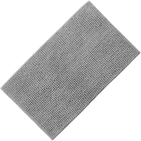 Tapis de salle de bain épais et doux, antidérapant et absorbant, gris, 40 x 60 cm (1/5)