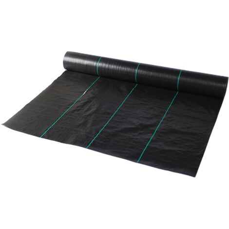 Toile de désherbage pour jardin, toile de couverture anti-mauvaises herbes, adaptée aux jardins agricoles (1 m x 15 m)