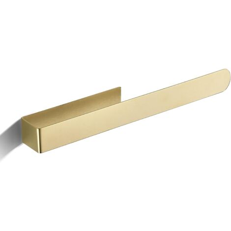 Porte-serviettes autocollant sans perçage, porte-serviettes de salle de bain, 37 cm, or brossé (1/5)
