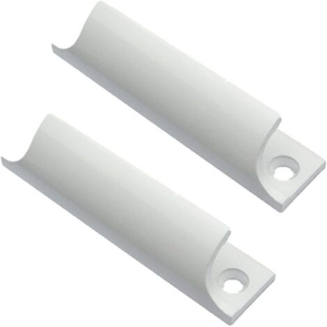 Poignées de porte coulissantes pour portes de balcon, portes coulissantes, tiroirs, 2 pièces, blanc (1/5)