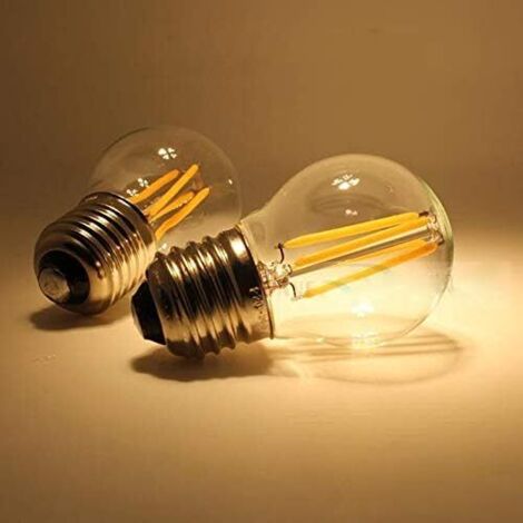 Ampoule LED G45 4 W, culot E27, de remplacement, éclairage décoratif, non variable (blanc chaud) (1/3)