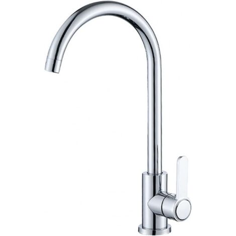Robinet d'évier en acier inoxydable rotatif à 360 degrés, robinet de cuisine chaud et froid (1/4)