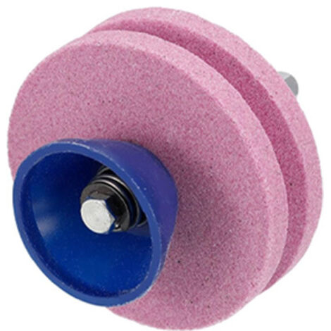 Affûteur de lame de tondeuse à gazon durable pour outils de jardin, perceuse électrique, double couche, 1 pièce (rose) (1/5)