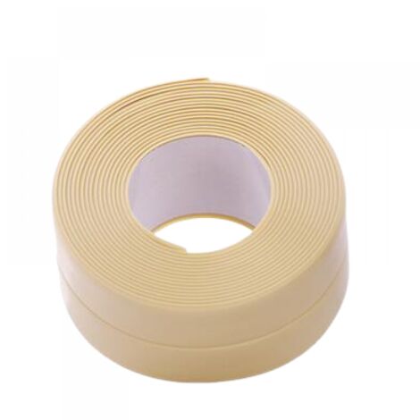 Ruban de calfeutrage, ruban d'étanchéité pour évier de cuisine, toilettes, salle de bain, 1 rouleau (3,2 m x 3,8 cm, jaune)