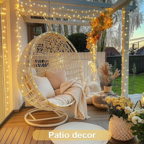 Guirlande Lumineuse Solaire - Lot De 2 Guirlandes Lumineuses D'extérieur, Fil De Cuivre, étanche, 22 M Par Guirlande, 200 LED (lumières Colorées) | Leroy Merlin