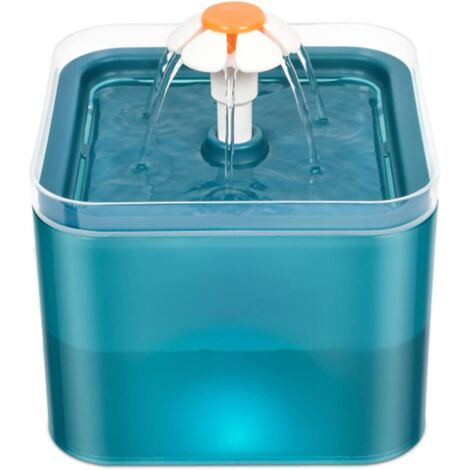 Fontaine à eau pour chat et chien, distributeur d'eau silencieux pour chat avec filtre remplaçable, cyan (1/5)