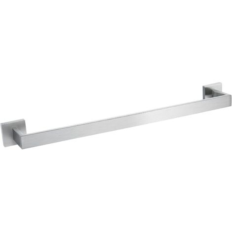 Porte-serviettes, acier inoxydable 304, porte-serviettes 40 cm pour salle de bain et cuisine, design carré moderne (brossé) (1/4)
