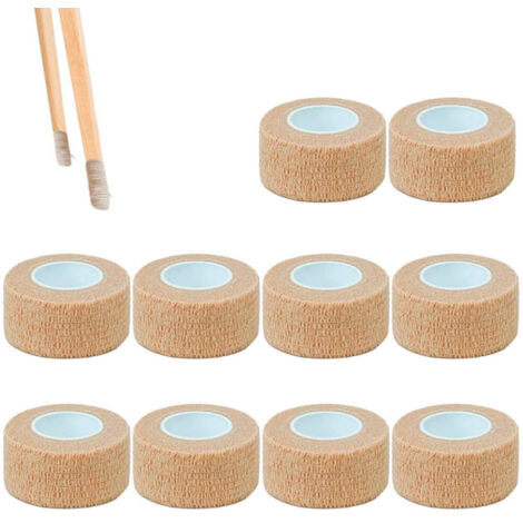 Patins en feutre autocollants - Protections de sol pour pieds de chaise - Bandages pour pieds de chaise - 5 cm x 4,5 m, beige, Rouleau de 10 (1/5)