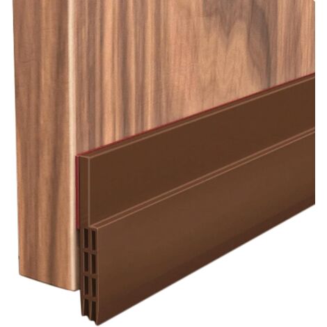 Bande d'étanchéité pour bas de porte, bande d'étanchéité pour isolation thermique et phonique, 100 x 5 cm (marron) (1/5)