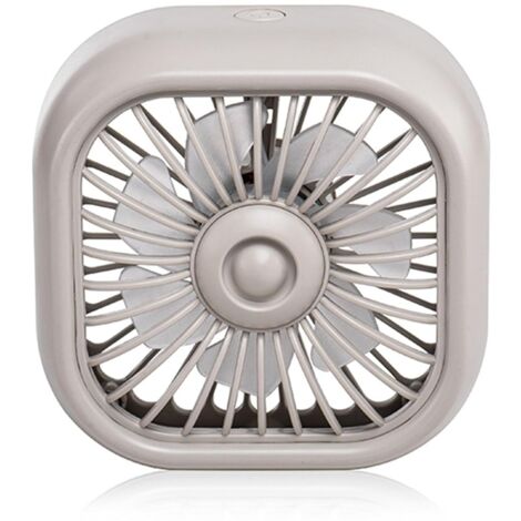 Ventilateur de voiture, 3 vitesses de vent, alimentation USB, fonctionnement silencieux, lumières colorées (kaki) (1/5)