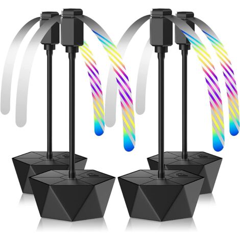 Ventilateur de table portable à piles pour la maison, le restaurant, les fêtes et les pique-niques, lot de 4 (noir) (1/5)