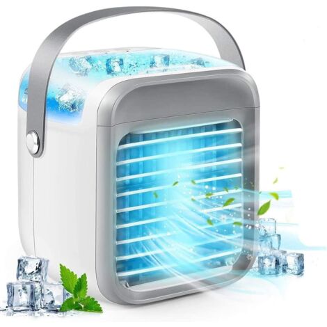 Ventilateur de refroidissement personnel, refroidisseur par évaporation 3 en 1, ventilateur de refroidissement de bureau à domicile, blanc (1/5)