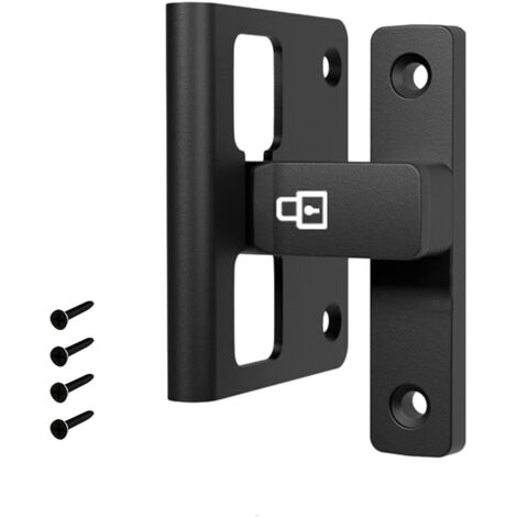 Serrure de positionnement de type carte, serrure de porte en alliage de zinc noir pour chambre à coucher, salle de bain, bureau (1/5)